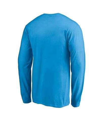 Men's Branded Blue Charlotte FC Secondary Logo Long Sleeve T-shirt $18.90 T-Shirts