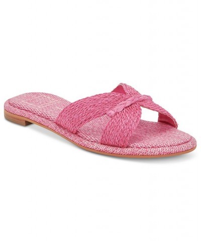 Women's Atomic Raffia Slide Sandals Purple $37.80 Shoes