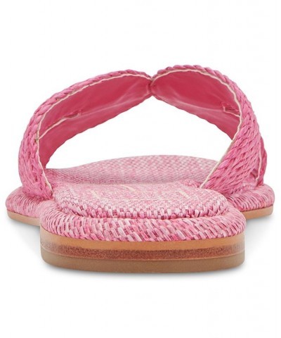 Women's Atomic Raffia Slide Sandals Purple $37.80 Shoes