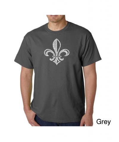 Mens Word Art T-Shirt - When the Saints Go Marching In Gray $15.40 T-Shirts