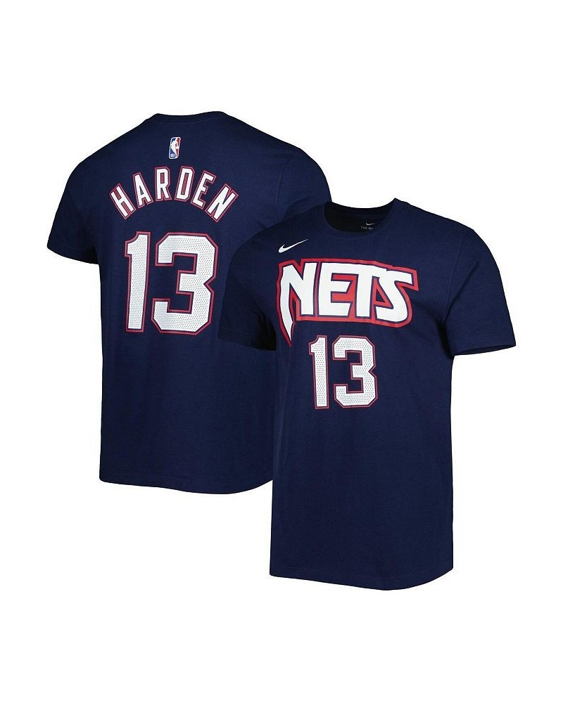 Men's James Harden Navy Brooklyn Nets 2021/22 City Edition Name and Number T-shirt $16.92 T-Shirts