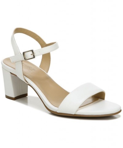 Bristol Ankle Strap Sandals White Faux Leather $45.78 Shoes