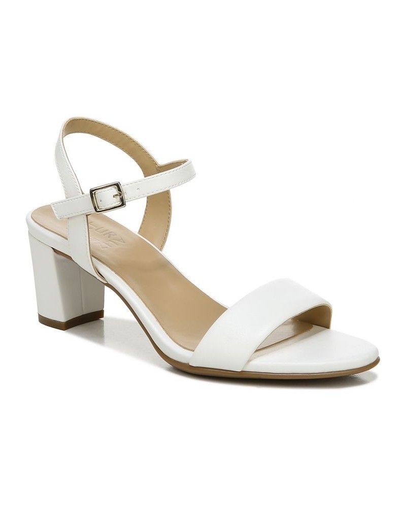 Bristol Ankle Strap Sandals White Faux Leather $45.78 Shoes