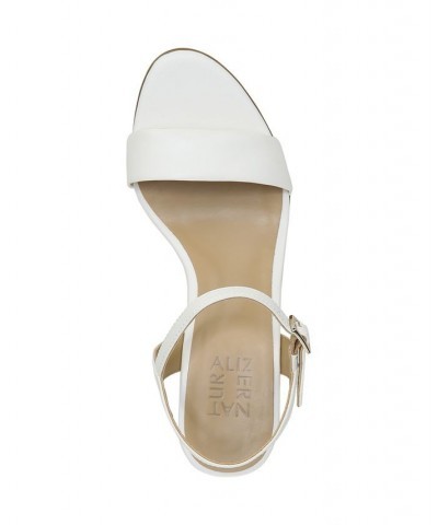 Bristol Ankle Strap Sandals White Faux Leather $45.78 Shoes