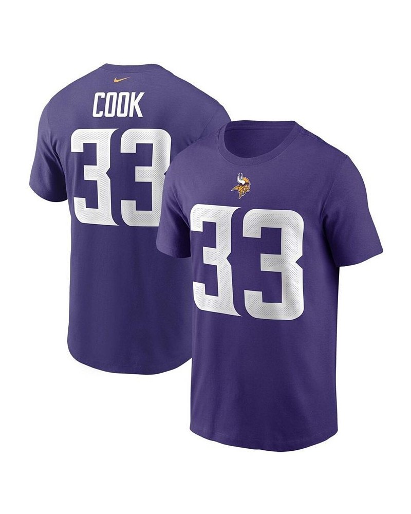 Men's Dalvin Cook Purple Minnesota Vikings Name and Number T-shirt $26.54 T-Shirts