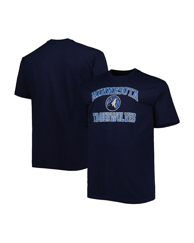 Men's Navy Minnesota Timberwolves Big and Tall Heart and Soul T-shirt $20.50 T-Shirts