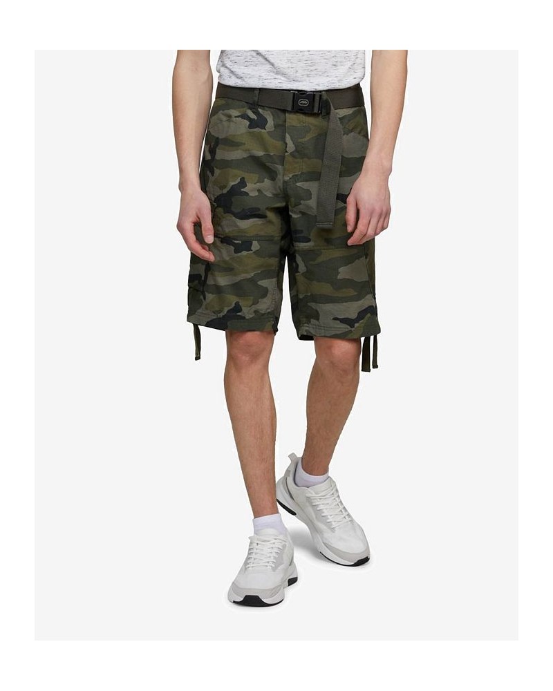 Men's Big and Tall Recon-Go Belted Cargo Shorts Green $29.00 Shorts