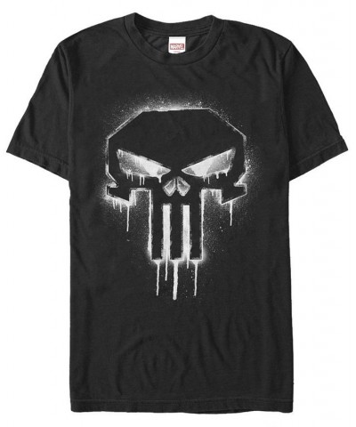 Marvel Men's Punisher The Punisher Spray Paint Skull Logo Short Sleeve T-Shirt Black $16.10 T-Shirts