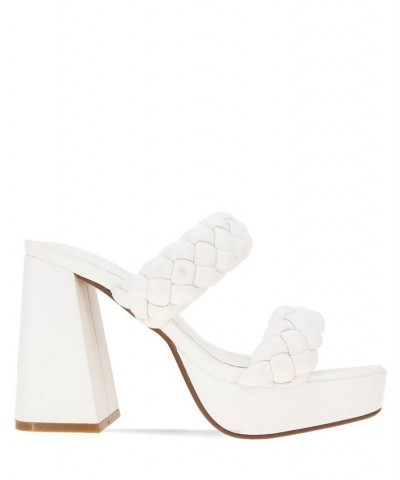 Women's Gemma Braided Platform Sandal Ivory/Cream $52.36 Shoes