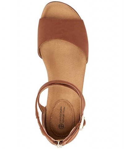 Ellenaa Wedge Sandals Brown $43.86 Shoes