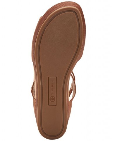 Ellenaa Wedge Sandals Brown $43.86 Shoes