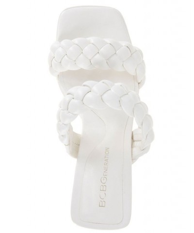 Women's Gemma Braided Platform Sandal Ivory/Cream $52.36 Shoes