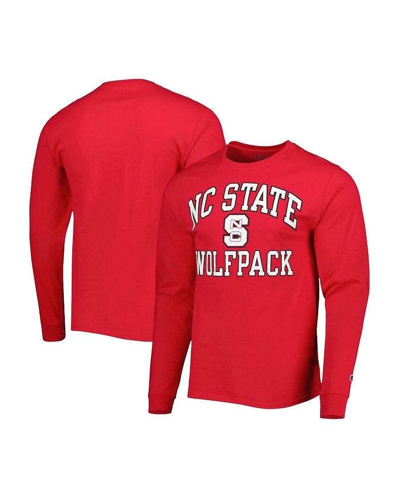 Men's Red NC State Wolfpack High Motor Long Sleeve T-shirt $21.41 T-Shirts