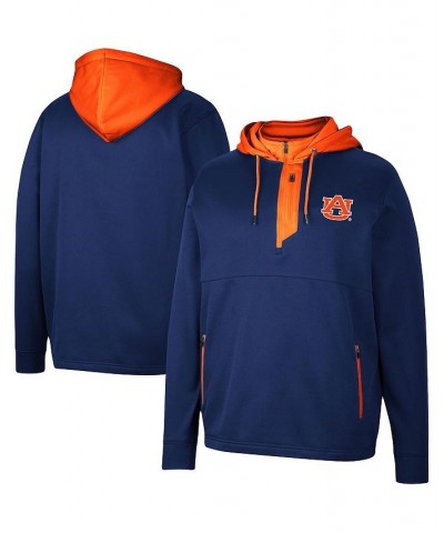 Men's Navy Auburn Tigers Luge 3.0 Quarter-Zip Hoodie $39.10 Sweatshirt