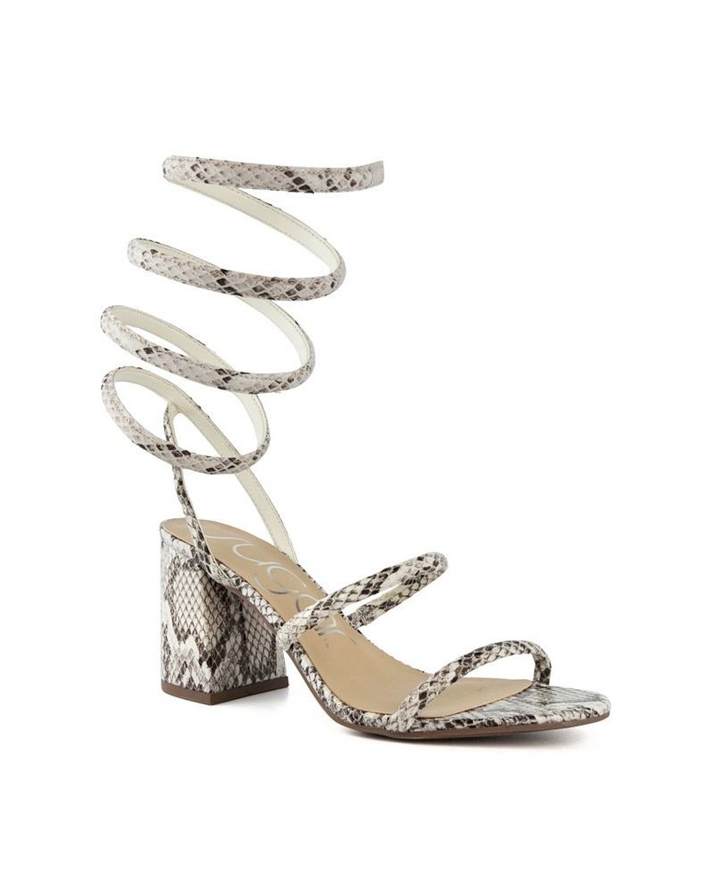 Women's Belleza Spiral Strap Sandals White $19.60 Shoes