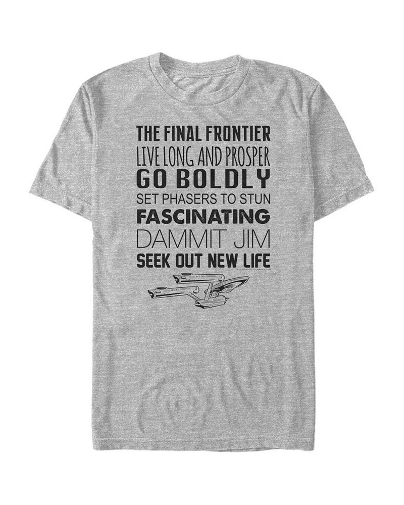 Star Trek Men's The Original Series Live Long And Prosper Short Sleeve T-Shirt Gray $18.54 T-Shirts