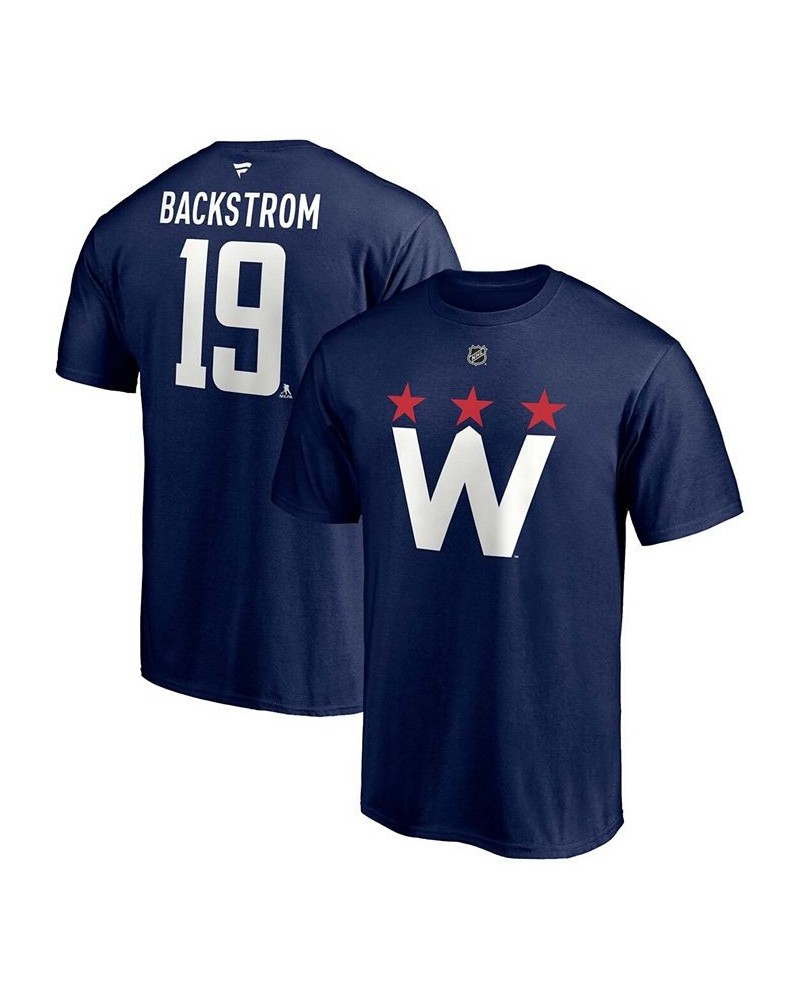 Men's Nicklas Backstrom Navy Washington Capitals 2020/21 Alternate Authentic Stack Name and Number T-shirt $19.03 T-Shirts