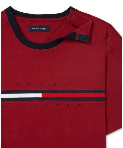 Men's Tino Logo Graphic T-Shirt with Magnetic Closures Red $20.09 T-Shirts