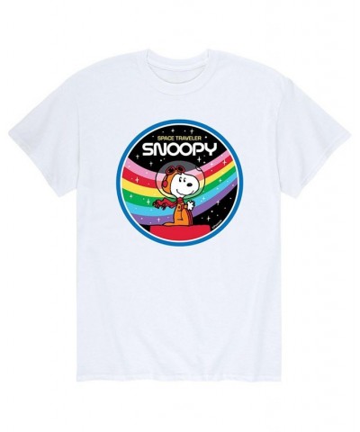 Men's Peanuts Snoopy Space T-Shirt White $19.59 T-Shirts