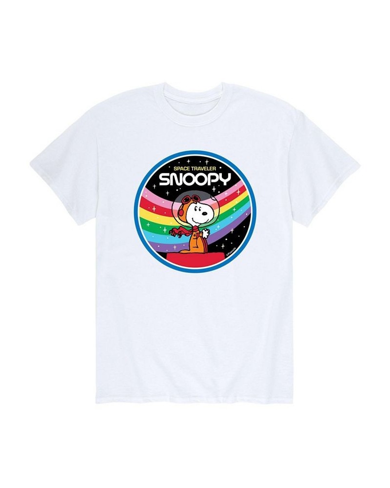 Men's Peanuts Snoopy Space T-Shirt White $19.59 T-Shirts