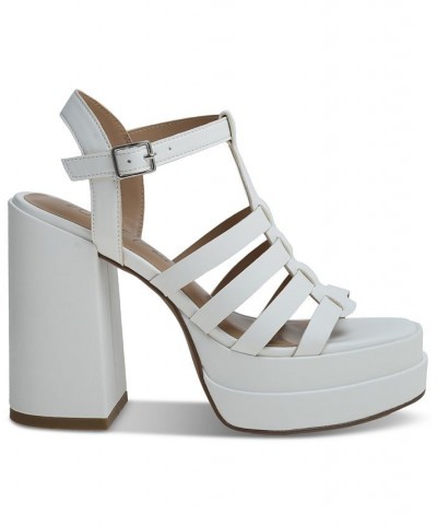 Orlah Fisherman Double Platform Sandals White $42.96 Shoes