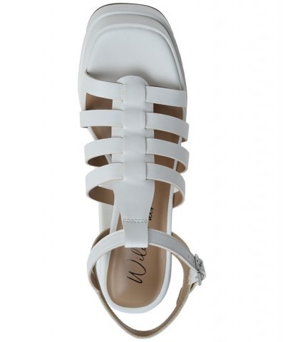 Orlah Fisherman Double Platform Sandals White $42.96 Shoes