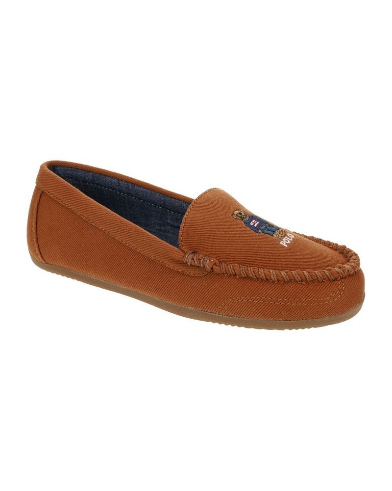 Women's American Bear Moccasin Slipper Brown $41.65 Shoes