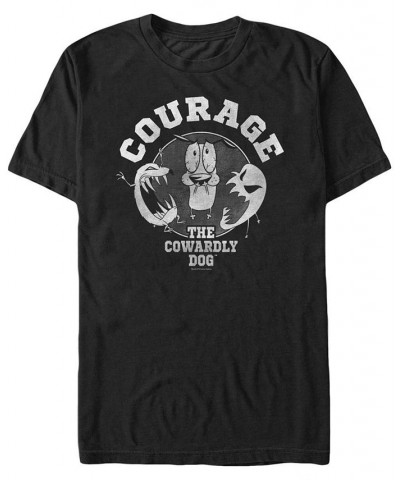 Men's Courage The Cowardly Dog Ghostly Pair Short Sleeve T- shirt Black $20.29 T-Shirts