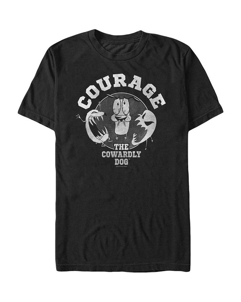 Men's Courage The Cowardly Dog Ghostly Pair Short Sleeve T- shirt Black $20.29 T-Shirts