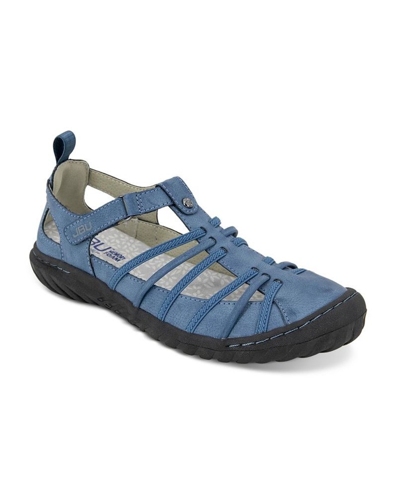 Women's Peace Woven Strappy Sporty Sandals Blue $39.16 Shoes