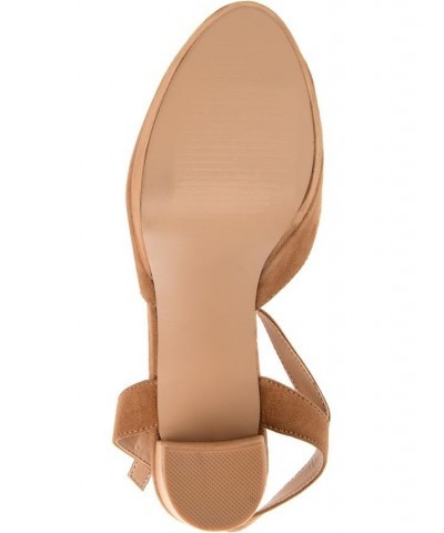 Women's Roslynn Platform Heels Tan/Beige $51.99 Shoes