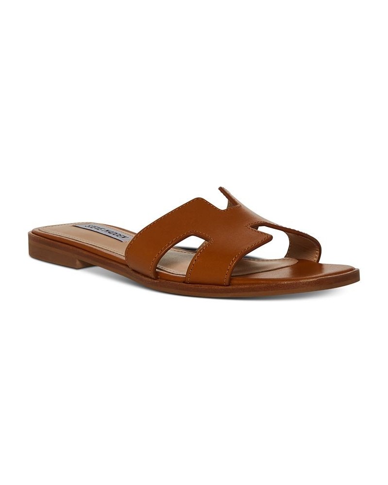 Women's Hadyn Slide Sandals Brown $39.16 Shoes