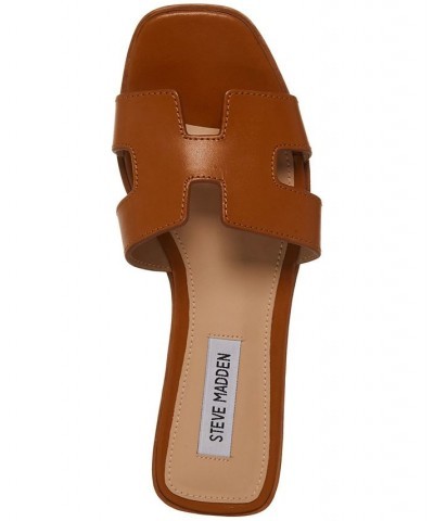 Women's Hadyn Slide Sandals Brown $39.16 Shoes