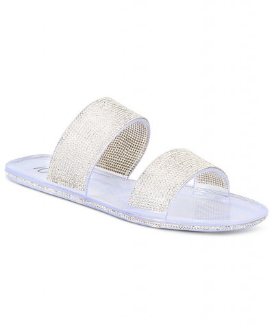 Juba Jelly Bling Flat Sandals White $11.38 Shoes