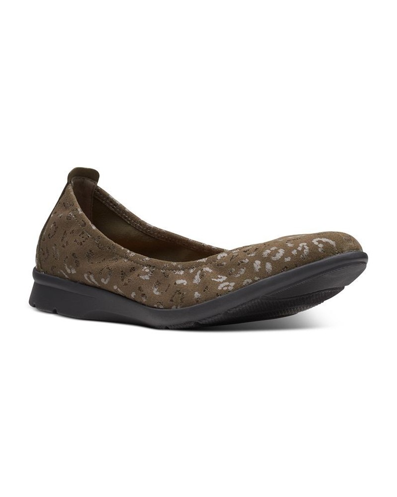 Women's Jenette Ease Slip-On Flats Olive Interest $44.00 Shoes