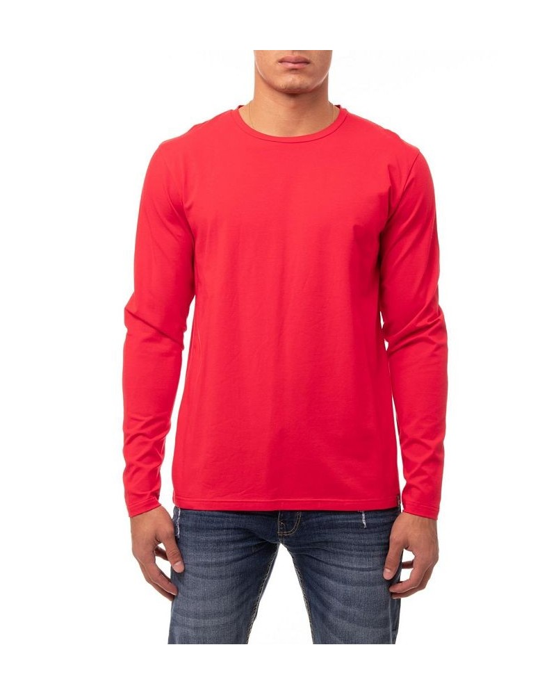 Men's Soft Stretch Crew Neck Long Sleeve T-shirt PD06 $19.60 T-Shirts