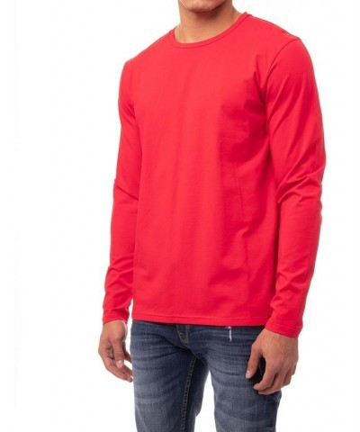 Men's Soft Stretch Crew Neck Long Sleeve T-shirt PD06 $19.60 T-Shirts