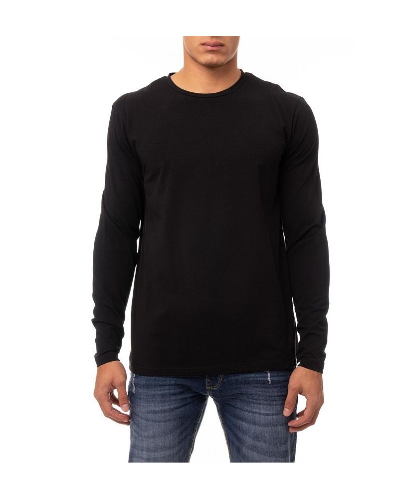 Men's Soft Stretch Crew Neck Long Sleeve T-shirt PD01 $19.60 T-Shirts