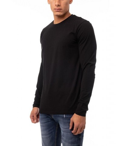 Men's Soft Stretch Crew Neck Long Sleeve T-shirt PD01 $19.60 T-Shirts