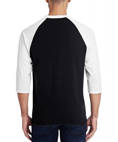 Men's Raglan Baseball 3/4 Sleeve Success Word Art T-shirt Black, White $22.94 T-Shirts