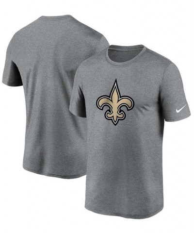 Men's Big and Tall Heathered Charcoal New Orleans Saints Logo Essential Legend Performance T-shirt $23.99 T-Shirts