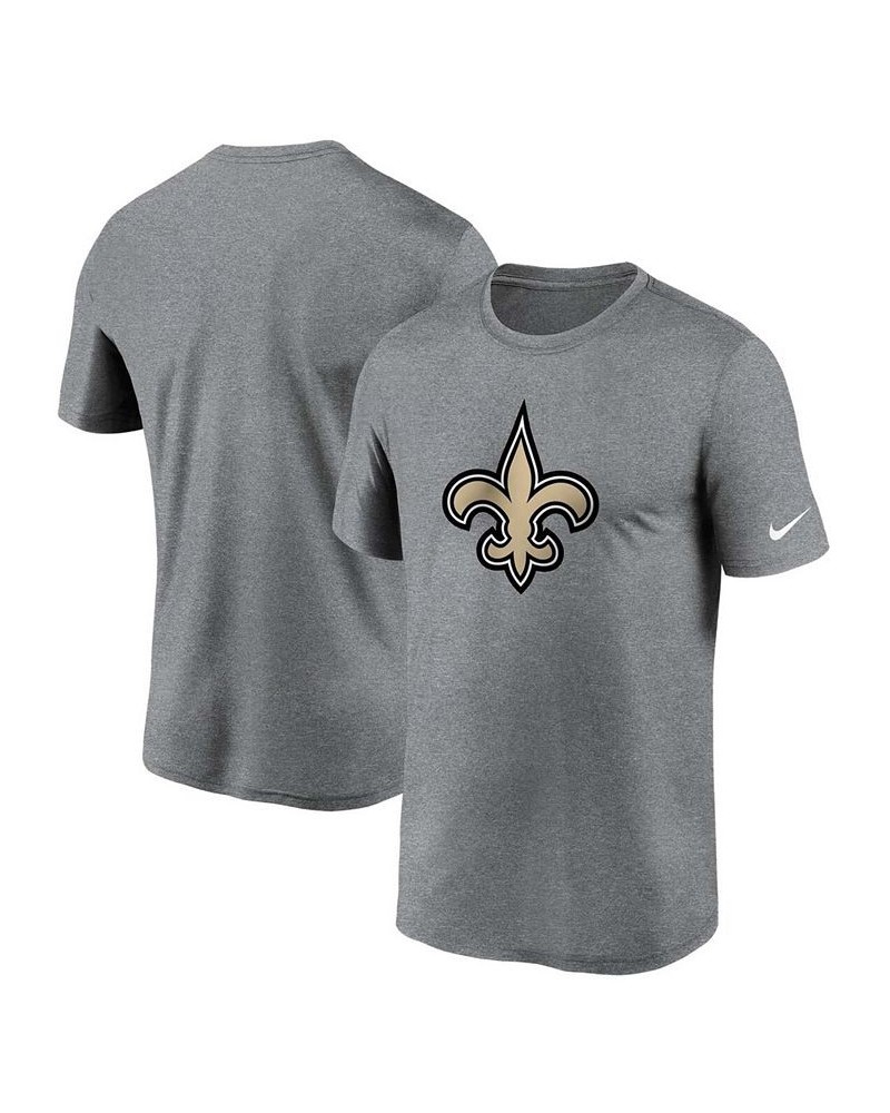 Men's Big and Tall Heathered Charcoal New Orleans Saints Logo Essential Legend Performance T-shirt $23.99 T-Shirts