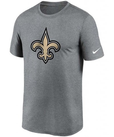 Men's Big and Tall Heathered Charcoal New Orleans Saints Logo Essential Legend Performance T-shirt $23.99 T-Shirts