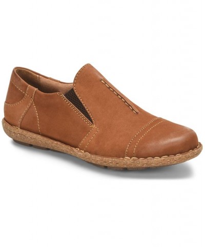 Women's Nampa Comfort Slip On Sneakers Tan/Beige $58.50 Shoes