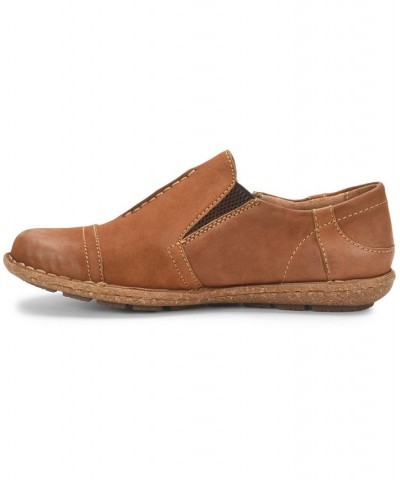 Women's Nampa Comfort Slip On Sneakers Tan/Beige $58.50 Shoes