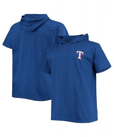 Men's Royal Texas Rangers Big and Tall Jersey Short Sleeve Pullover Hoodie T-Shirt $30.00 T-Shirts