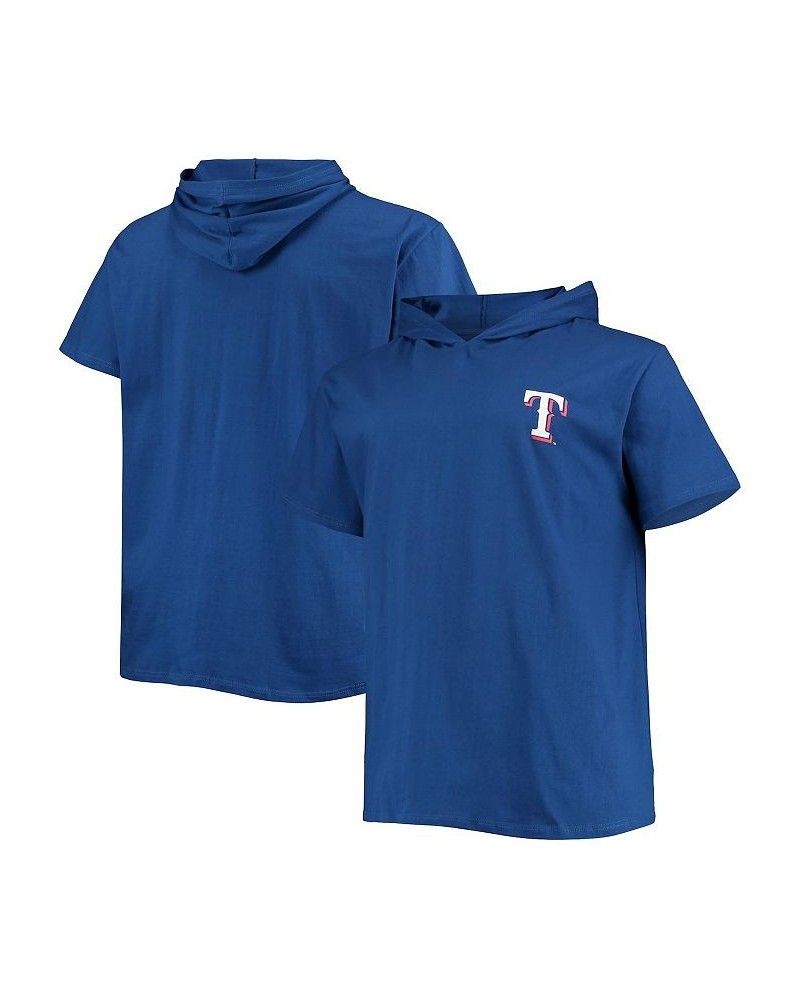 Men's Royal Texas Rangers Big and Tall Jersey Short Sleeve Pullover Hoodie T-Shirt $30.00 T-Shirts