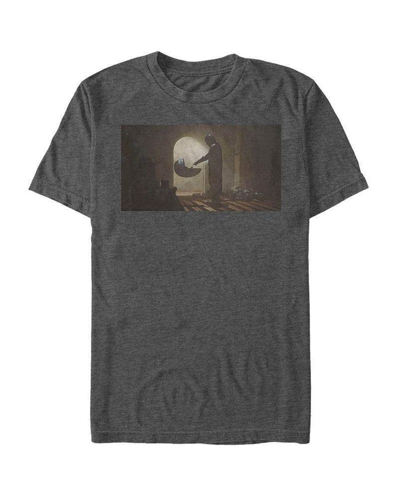 Star Wars The Mandalorian First Meeting Short Sleeve Men's T-shirt Gray $19.94 T-Shirts