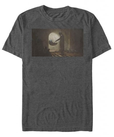 Star Wars The Mandalorian First Meeting Short Sleeve Men's T-shirt Gray $19.94 T-Shirts