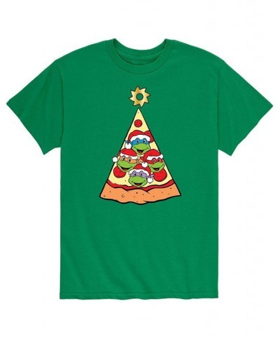 Men's Teenage Mutant Ninja Turtles Pizza Tree T-shirt Green $15.75 T-Shirts